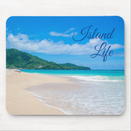 Mousepad Praia tropical da vida bonita da ilha