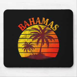 Mousepad Praia tropical das Bahamas férias de verão palmeir