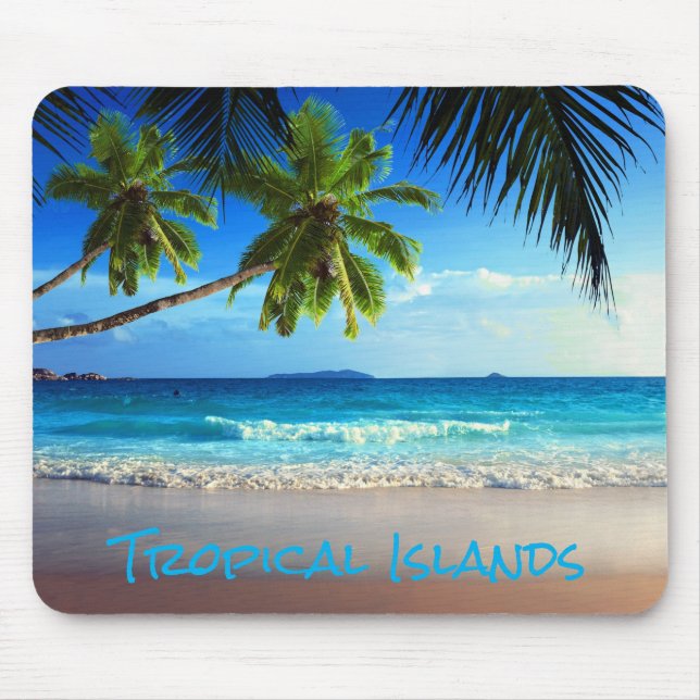Mousepad Praia tropical do paraíso (Frente)