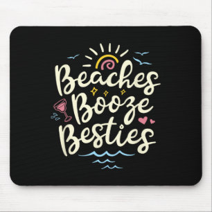 Mousepad Praias Bebidas Amigas de Verão Melhor Amiga Viagem