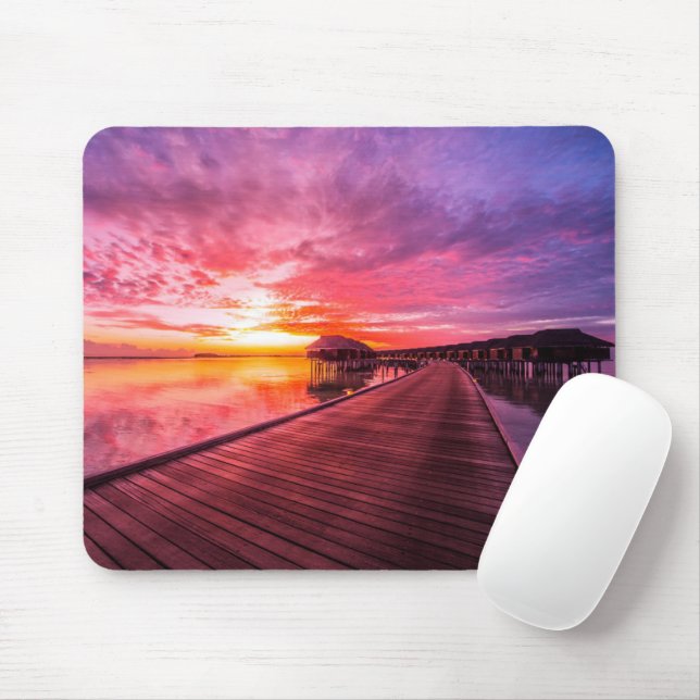 Mousepad Praias Tropicais | Maldivas Sunset (Com mouse)