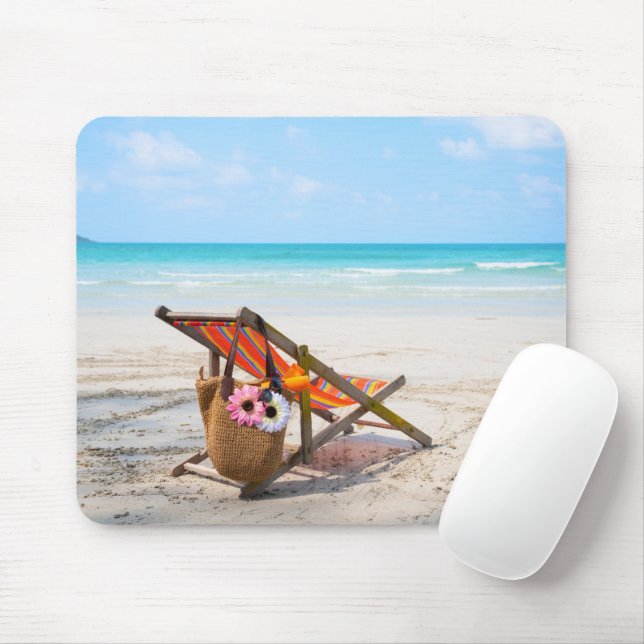 Mousepad Praias Tropicais | Presidente da praia em areia (Com mouse)