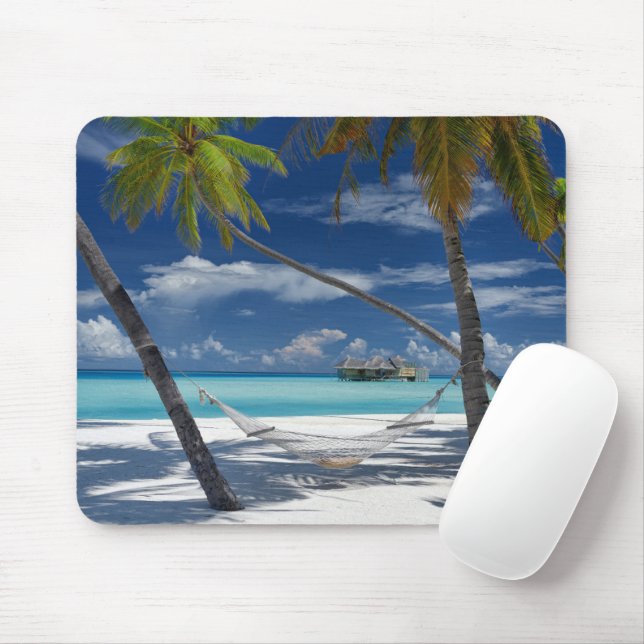 Mousepad Praias Tropicais | Sandy Beach, Maldivas (Com mouse)