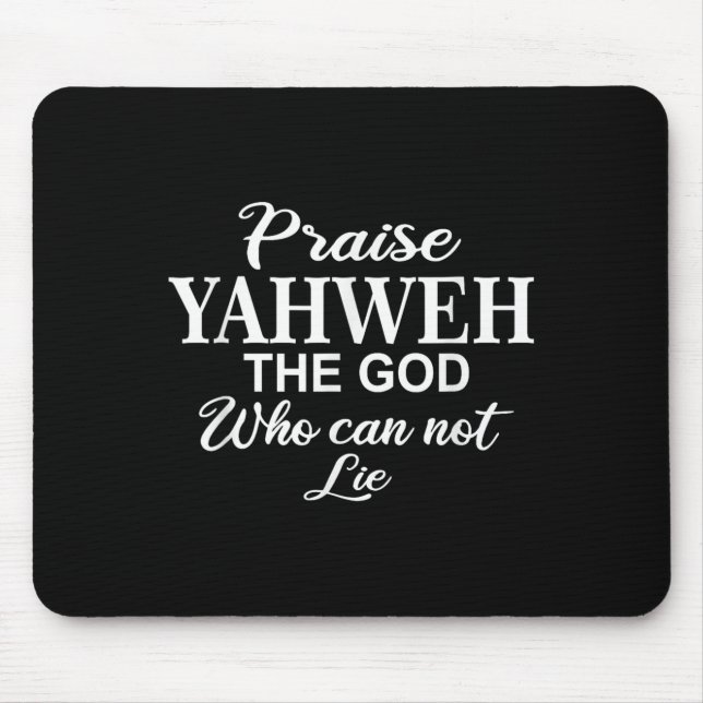 Mousepad Praise Yahweh The God_ Christian Motivation Insrat (Frente)