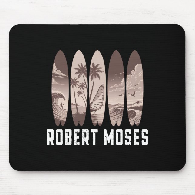 Mousepad Prancha de surf Robert Moses Homens Mulheres Surfe (Frente)