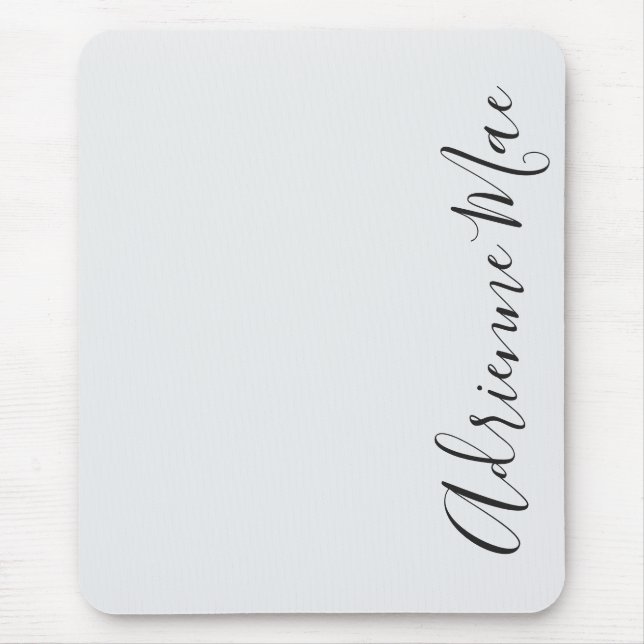 Mousepad Prata branca elegante personalizada (Frente)