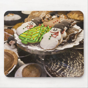 Mousepad Prata de Biscoitos Frescos de Natal