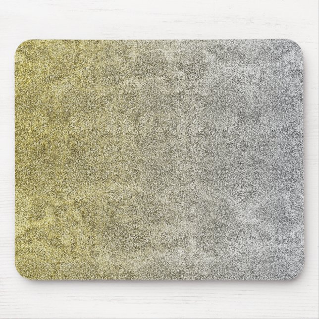 Mousepad Prateado de queda e gradiente de brilho Dourado (Frente)