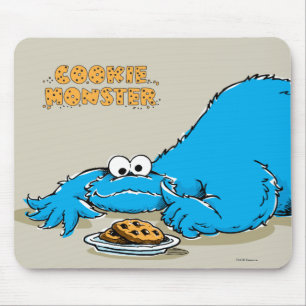 Mousepad Prato de biscoitos vintage do Monstro Come-Biscoit