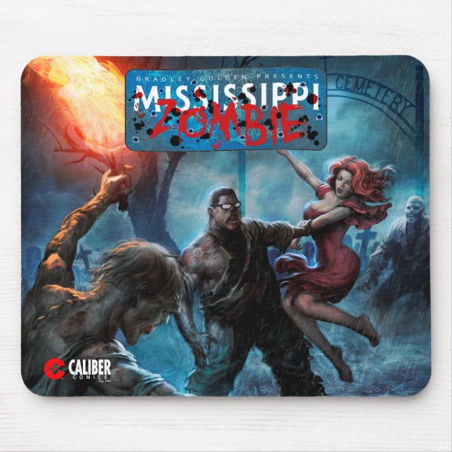 Mousepad Prato de design do Mississippi Zombie V2 (Frente)