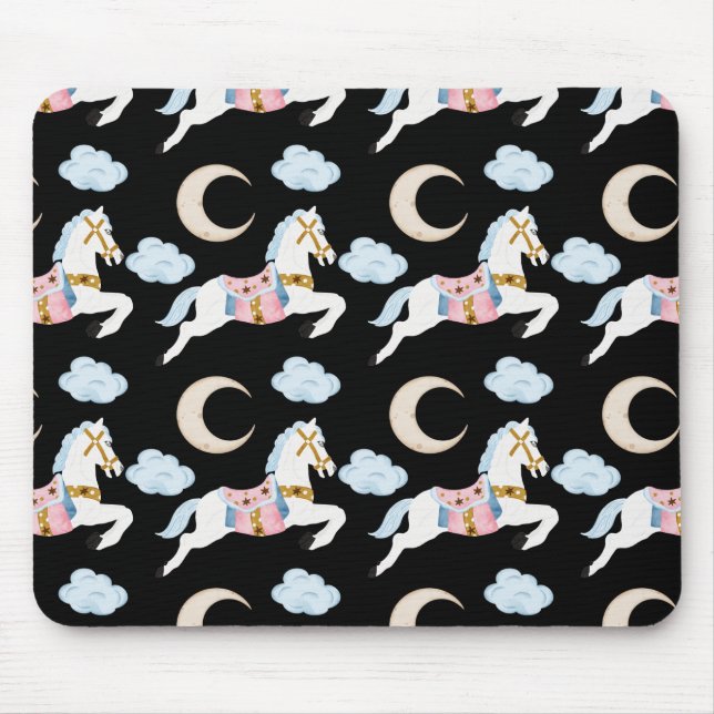 Mousepad Prato de Natal pastel de inverno (Frente)