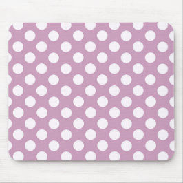 Mousepad Prato de Pastel Moderno do Partido Polka Roxo