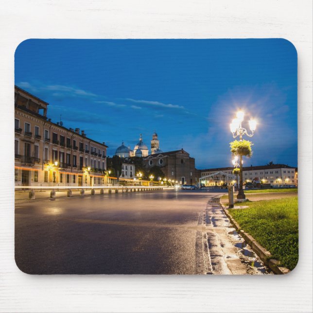 Mousepad Prato della Valle à noite em Padova, Itália (Frente)