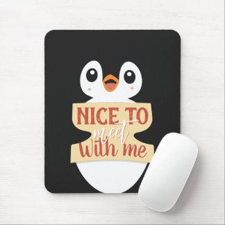 Mousepad Prazer em encontrar-me: Sinal de pinguim personali