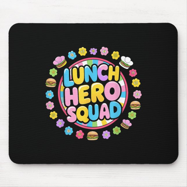 Mousepad Pré-Disquete De Volta Ao Almoço Da Escola, Lady Sq (Frente)