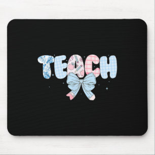 Mousepad Pré-Disquete Professora Coqueta Floral Ensino Azul
