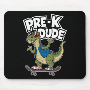 Mousepad Pré-escolar Dude Dinossauro Skateboarding Crianças