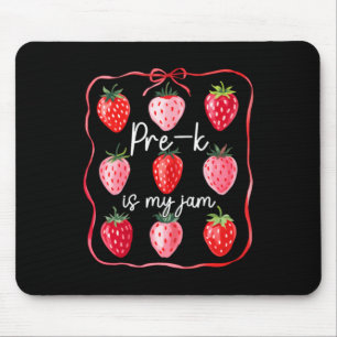 Mousepad Pré K é minha paixão Morango Fruta Professor Aluno