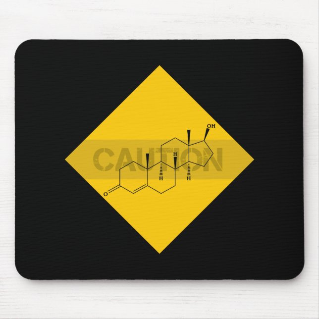 Mousepad Precaução: Testosterona (Frente)