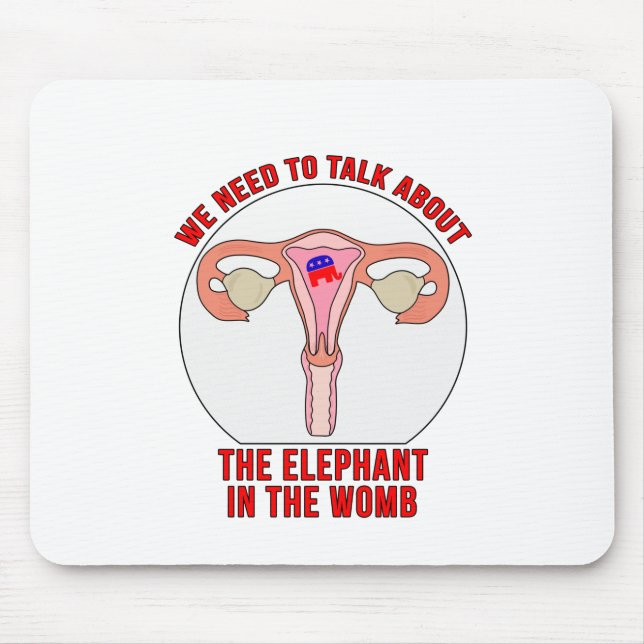 Mousepad Precisamos conversar sobre o elefante na Womb (Frente)