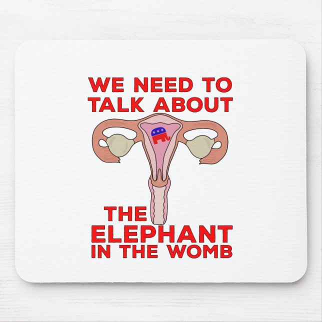 Mousepad Precisamos conversar sobre o elefante na Womb (Frente)