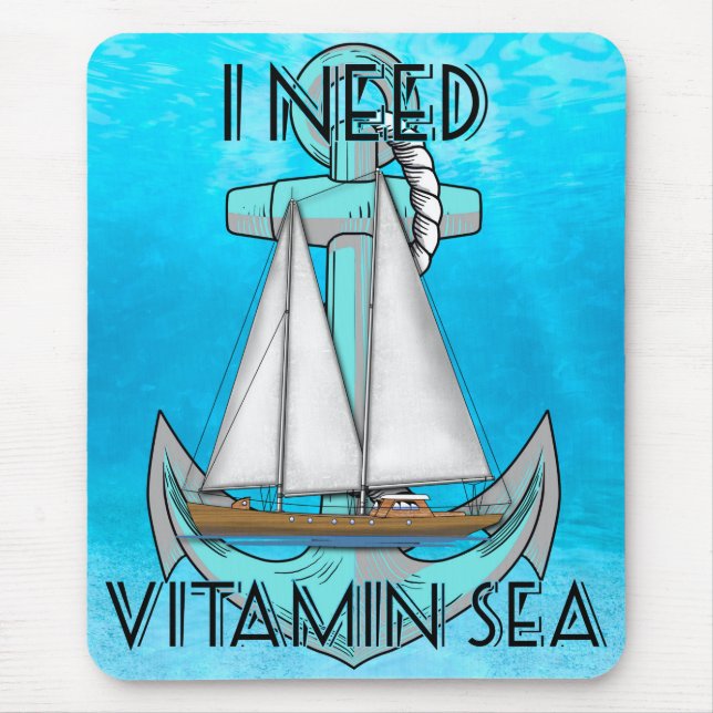 Mousepad Preciso De Barco De Mar De Vitamina (Frente)