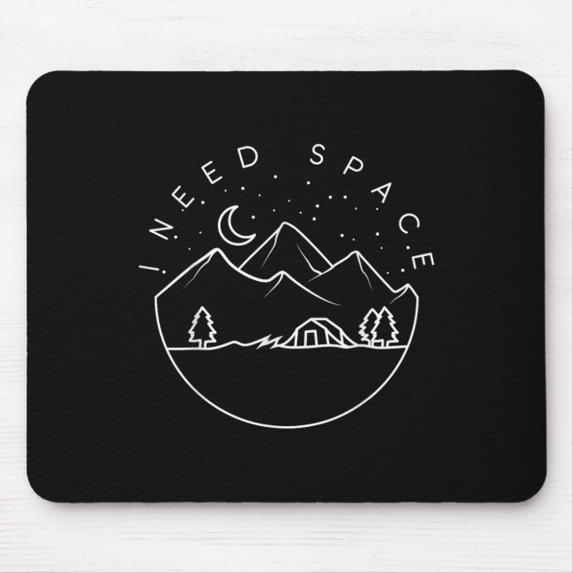 Mousepad Preciso de Espaço - Linda Viagem de Camping Traile (Frente)