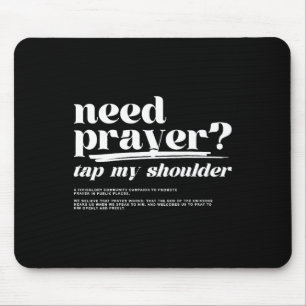 Mousepad Preciso De Oração Bata No Meu Ombro Preciso De Ora