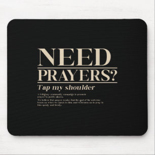 Mousepad Preciso Oração Toque Meu Ombro Homens Mulheres Cri