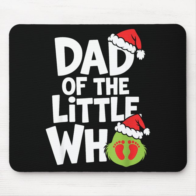 Mousepad Pregnancy Announcemen Dad Of The Little Who  (Frente)