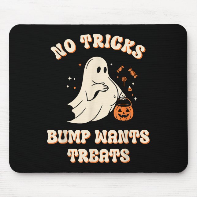 Mousepad Pregnant Ghost Lazy Trick Or Treat Dress Funny Hal (Frente)