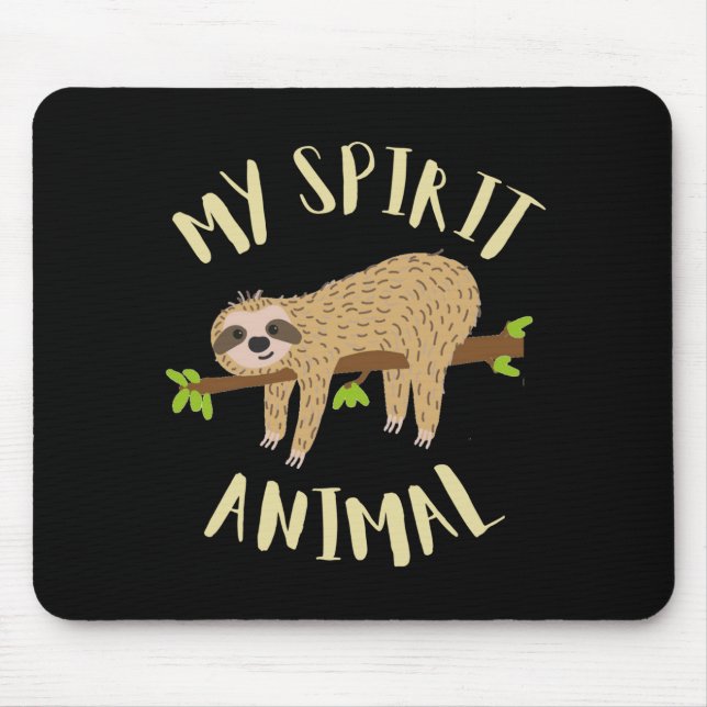 Mousepad preguiça meu animal espiritual (Frente)