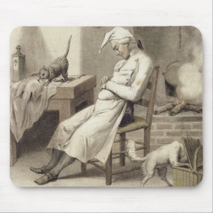 Mousepad Preguiça na cozinha, de uma série de depi dos
