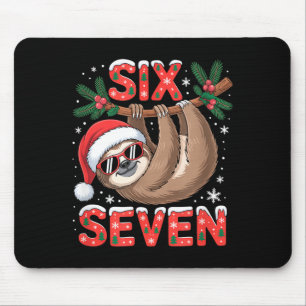 Mousepad Preguiça Seis Sete Natal 67 Chapéu de Papai Noel E