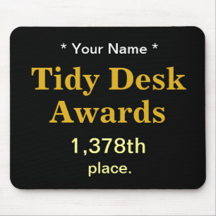 Mousepad Prêmios Do Tidy Desk Adicione Nome Cruel Coworker