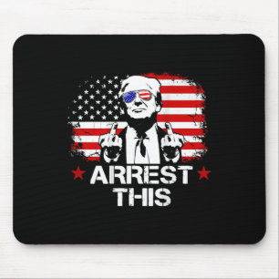 Mousepad Prendam Este Dedo-Trump Pro Bandeira Americano