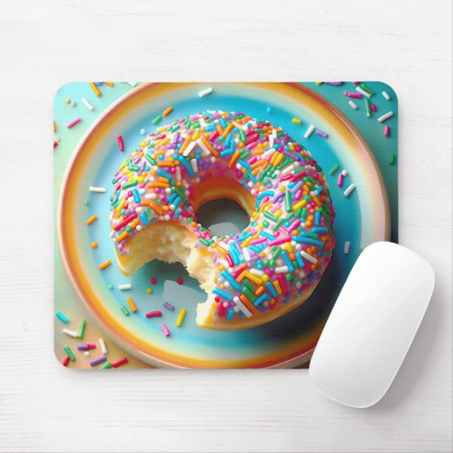 Mousepad Prensas Coloridas Em Uma Rosquinha (Com mouse)