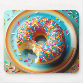 Mousepad Prensas Coloridas Em Uma Rosquinha