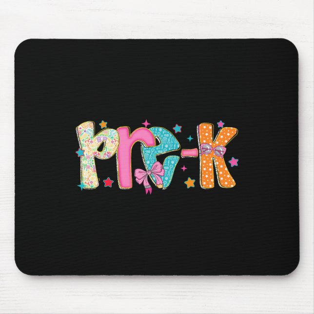 Mousepad Preparatório Pré-K Volta às Aulas Professores Pré- (Frente)