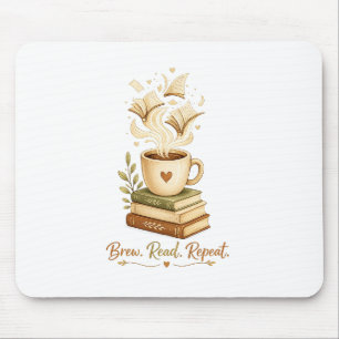 Mousepad Prepare. Leia. Repita. Amante de Café Aconchegan