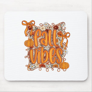 Mousepad Preppy Coquette Fall Vibes Floral Pumpkin Spice Co