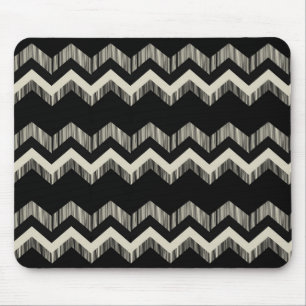 Mousepad Preppy Girly Pattern Black And Cinza Chevron