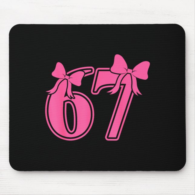 Mousepad Preppy Nk Coquette Bow Lace 67 Six Seven Meme Wome (Frente)