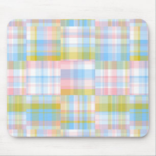 Mousepad Preppy Patchwork Olha Madras Pastel