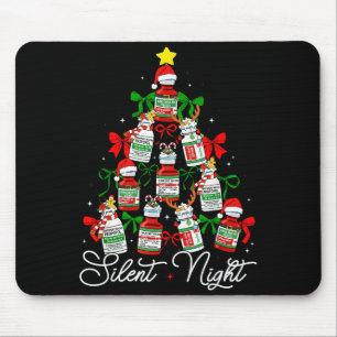 Mousepad Preppy Silent Night Natal Coquette Laço Enfermeira