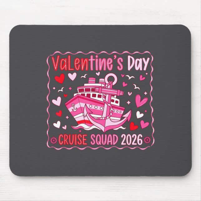 Mousepad Preppy Valentines Cruise 2026 Family Matching Vale (Frente)