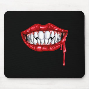 Mousepad Presas de Vampiro Masculinas Th Lábios Halloween C