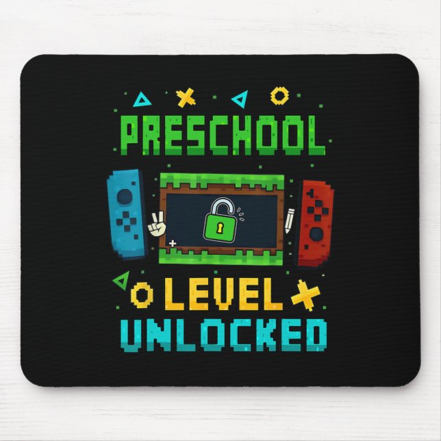 Mousepad Preschool Level Unlocked Ck To School Pixel Art Ga (Frente)