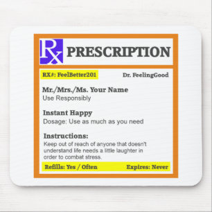 Mousepad Prescrição engraçada do rx