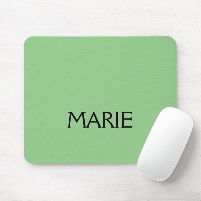 MOUSEPAD PRESENÇA DE TEXTO SIMPLES MÍNIMO VERDE ADICIONE O  (Com mouse)